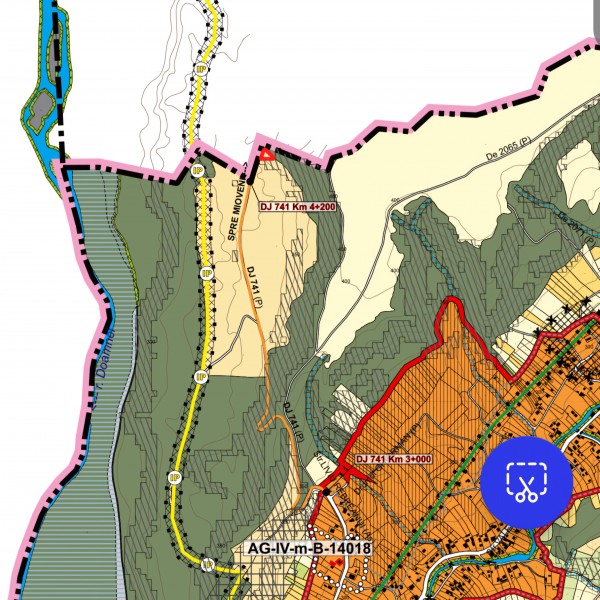 TEREN Extravilan (3.560 mp) la intrarea in cartierul Fagetu, oras Mioveni (pct. Gheorman, Stefanesti), drum asfaltat (DJ741)
