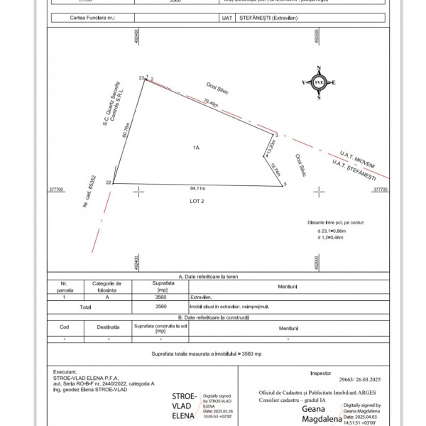 TEREN Extravilan (3.560 mp) la intrarea in cartierul Fagetu, oras Mioveni (pct. Gheorman, Stefanesti), drum asfaltat (DJ741)